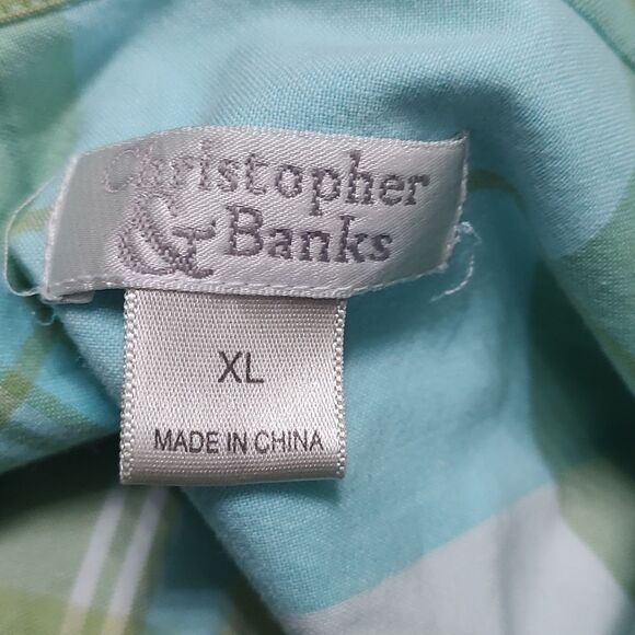 Christopher & Bank plaid zip up light weight jacket  Sz XL - Picture 5 of 5